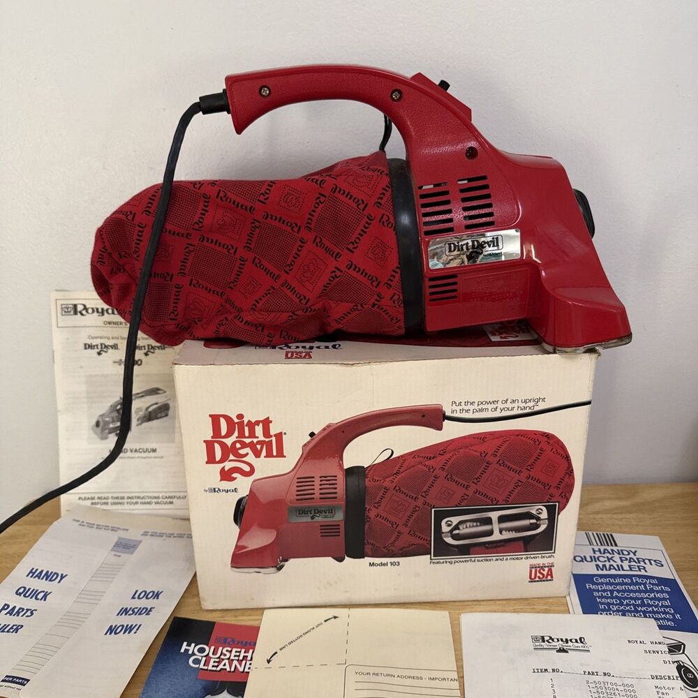 Royal Dirt Devil Handheld Corded Vacuum Cleaner Model 103 Original Paperwork